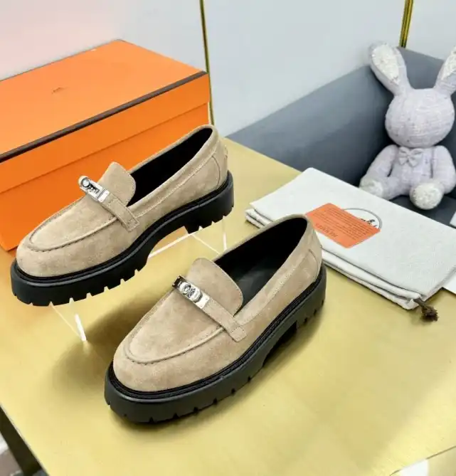 hype Hermes Leather Shoes