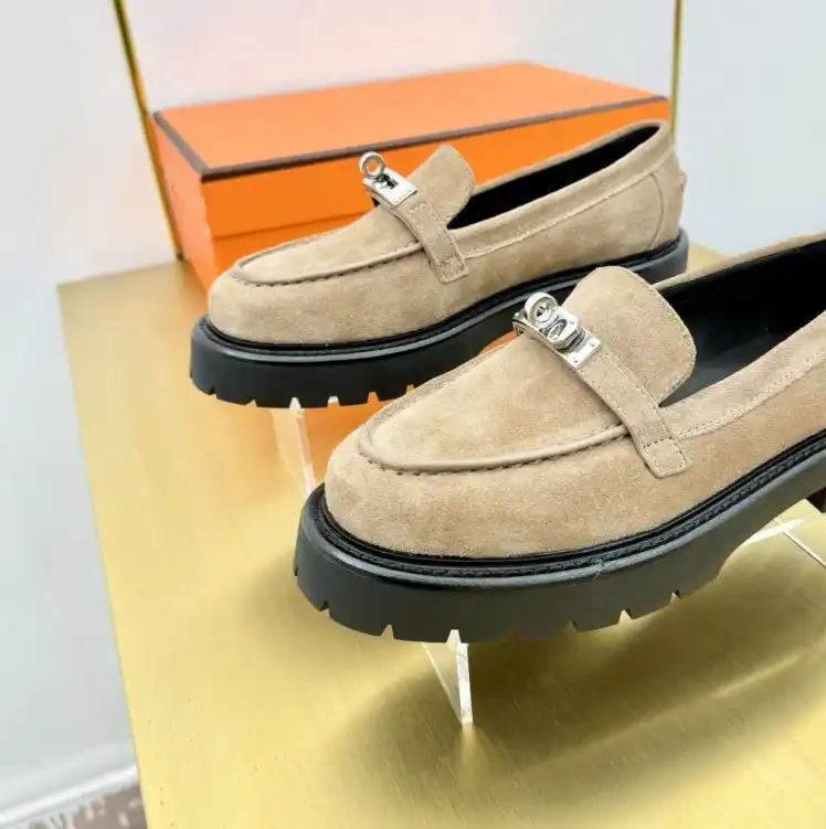 hype Hermes Leather Shoes