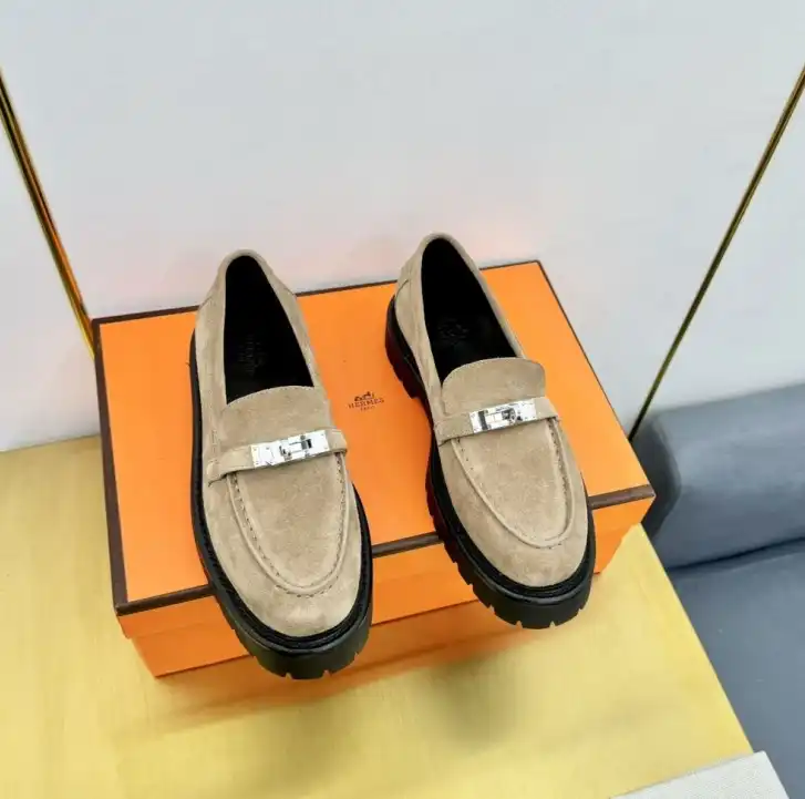 hype Hermes Leather Shoes