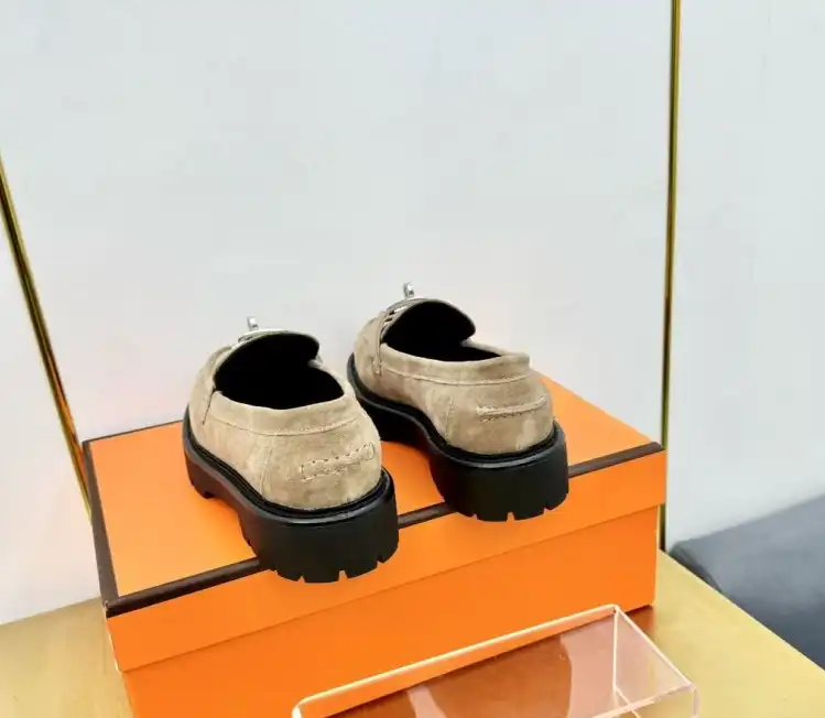 hype Hermes Leather Shoes