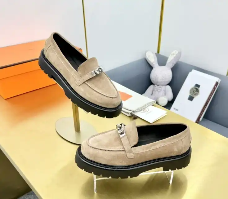 hype Hermes Leather Shoes