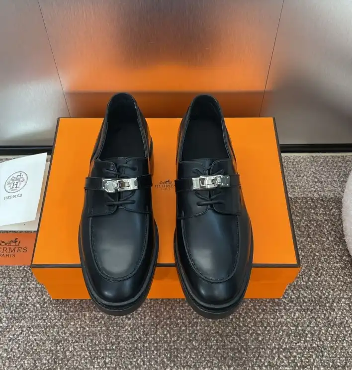 hype Hermes Leather Shoes