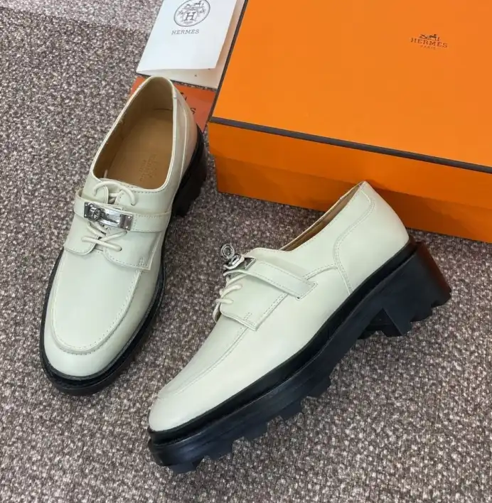 hype Hermes Leather Shoes