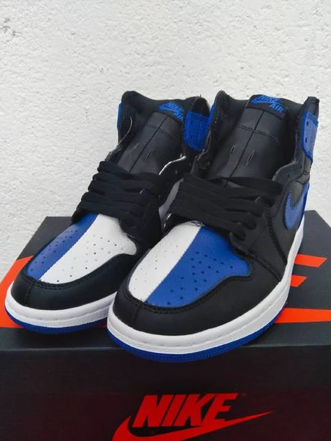 Air Jordan 1 Black Blue Clown-1