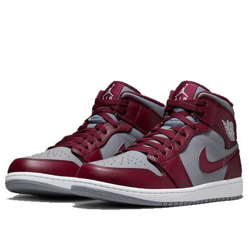 Air Jordan 1 Mid Burgundy Grey
