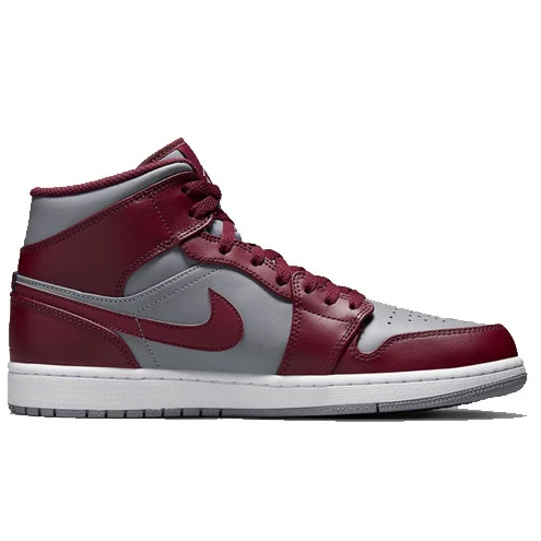 Air Jordan 1 Mid Burgundy Grey