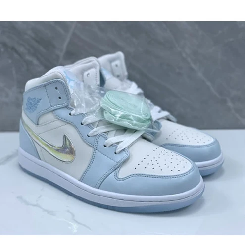 Air Jordan 1 Mid GS Glitter Swoosh