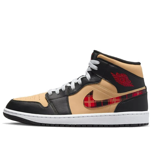 Air Jordan 1 Mid Tartan Swoosh