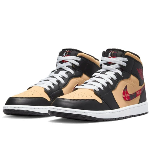 Air Jordan 1 Mid Tartan Swoosh