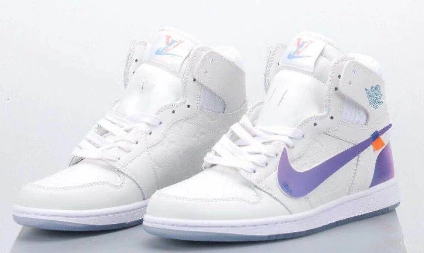 Air Jordan 1 Retro White Purple-1