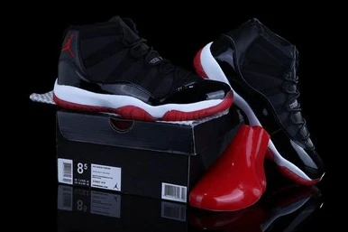 Air Jordan 11 Bred Black White Varsity Red