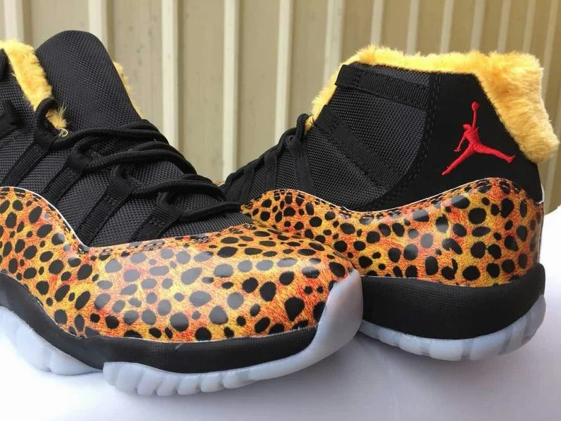 Air Jordan 11 GS Gold Leopard-1