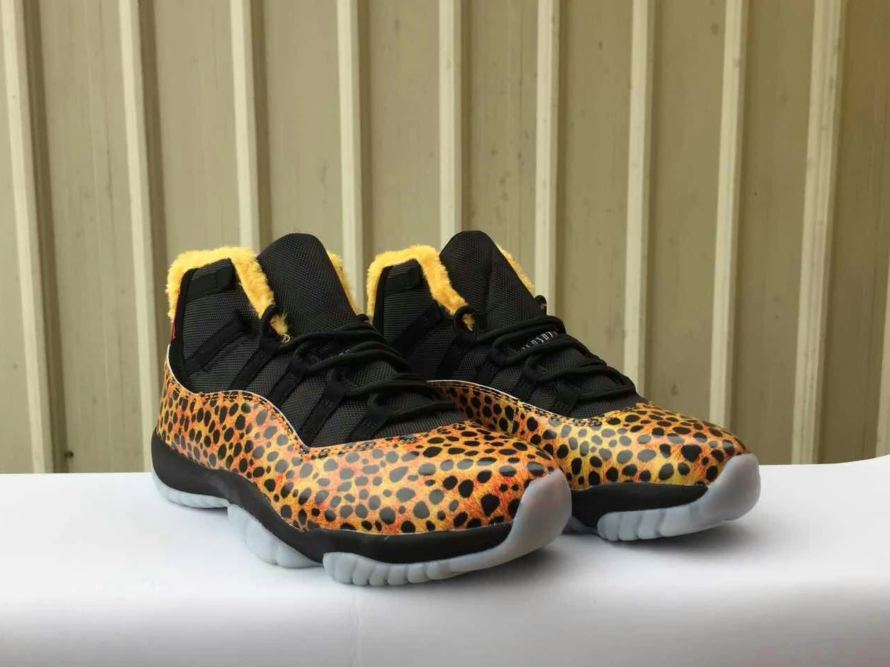 Air Jordan 11 GS Gold Leopard-1
