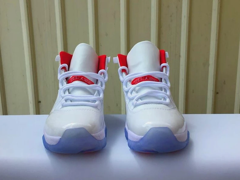 Air Jordan 11 GS White Red-01