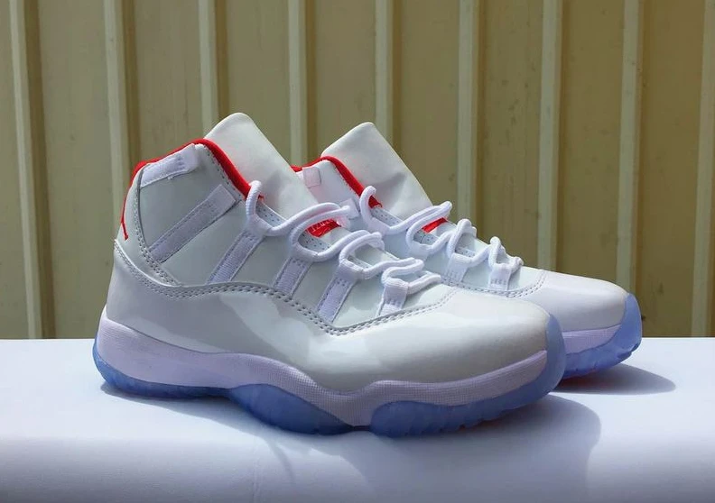 Air Jordan 11 GS White Red-01