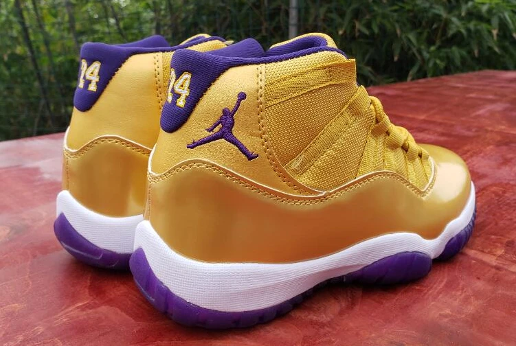 Air Jordan 11 High Gold Purple-1