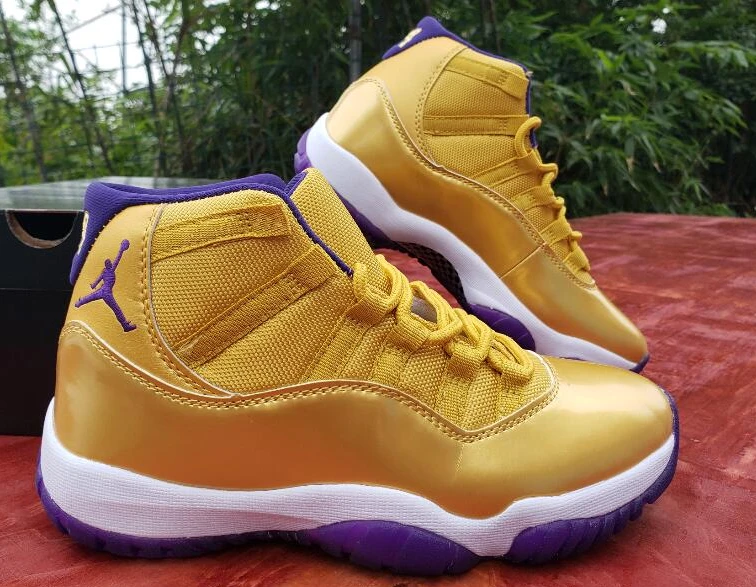 Air Jordan 11 High Gold Purple-1