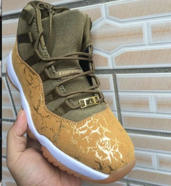 Air Jordan 11 High Olive Gold-1