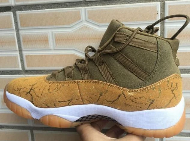 Air Jordan 11 High Olive Gold-1
