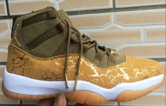 Air Jordan 11 High Olive Gold-1