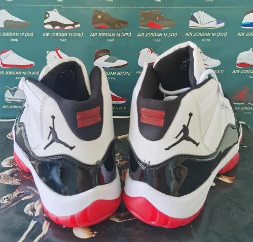Air Jordan 11 High White Black Red-1