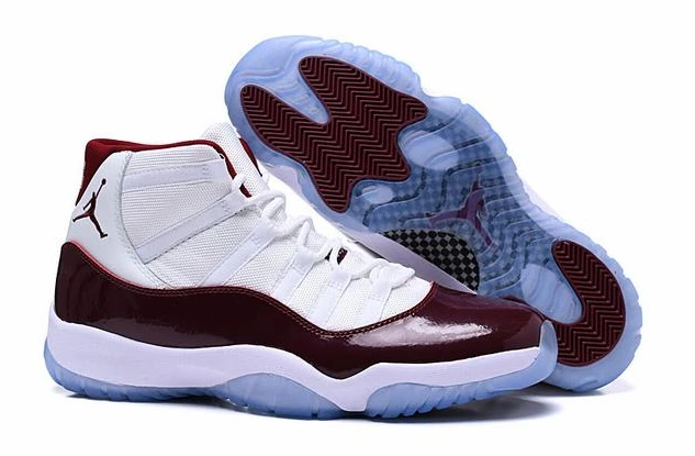 Air Jordan 11 High White WineRed-1