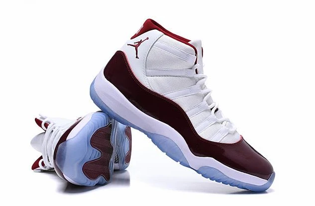 Air Jordan 11 High White WineRed-1