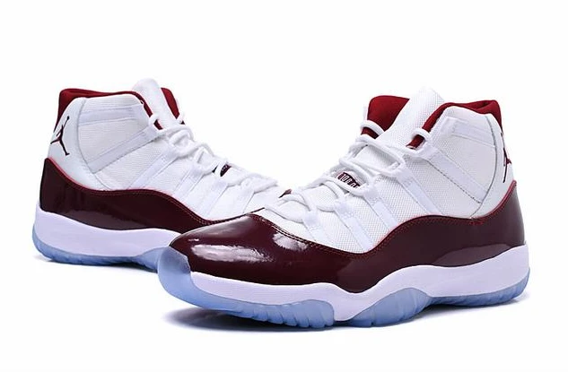 Air Jordan 11 High White WineRed-1