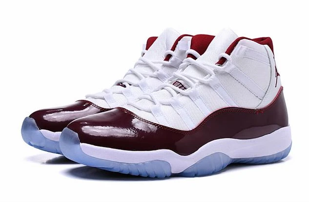 Air Jordan 11 High White WineRed-1