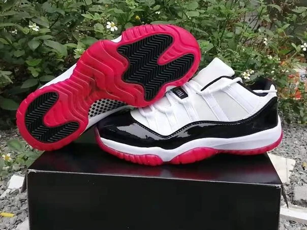Air Jordan 11 Low White Black Red-1