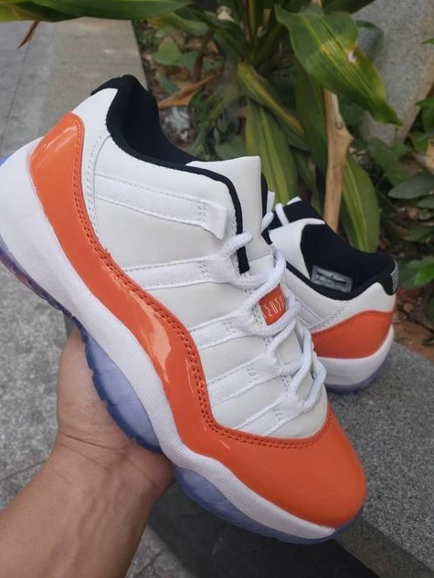 Air Jordan 11 Low White Orange-1