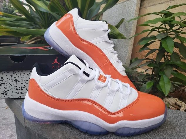 Air Jordan 11 Low White Orange-1