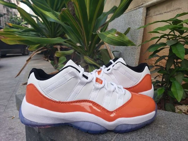 Air Jordan 11 Low White Orange-1