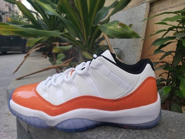 Air Jordan 11 Low White Orange-1