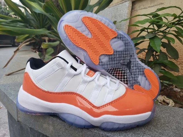 Air Jordan 11 Low White Orange-1