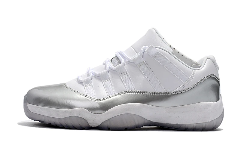 Air Jordan 11 Low White Silver-1