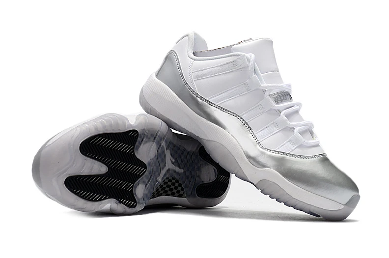 Air Jordan 11 Low White Silver-1