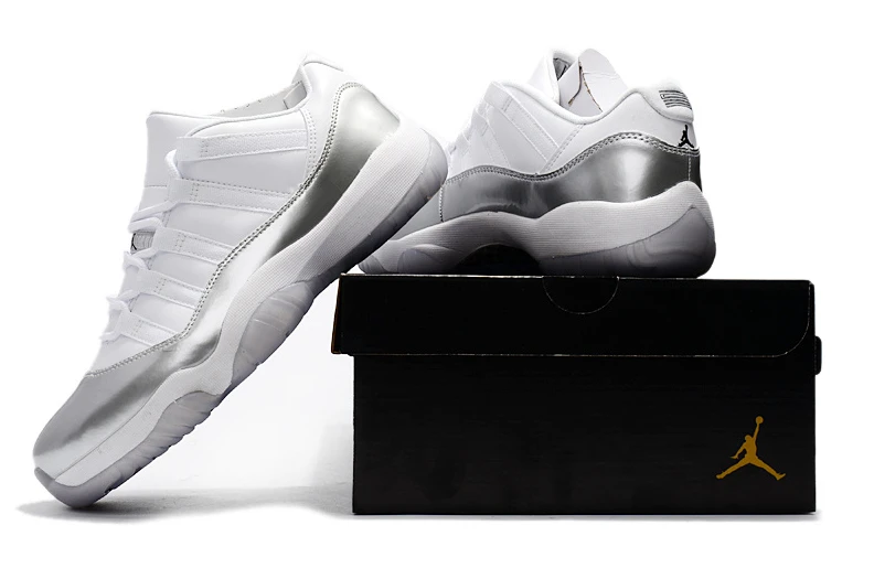 Air Jordan 11 Low White Silver-1