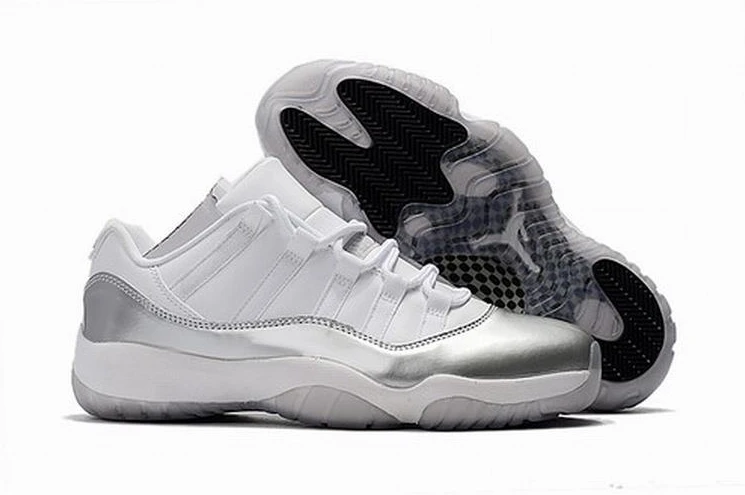 Air Jordan 11 Low White Silver-1