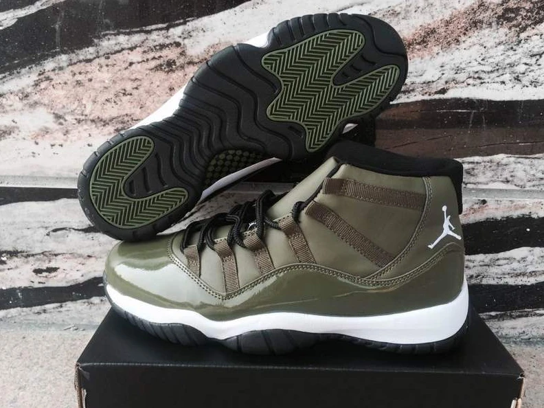 Air Jordan 11 Olive Green-1