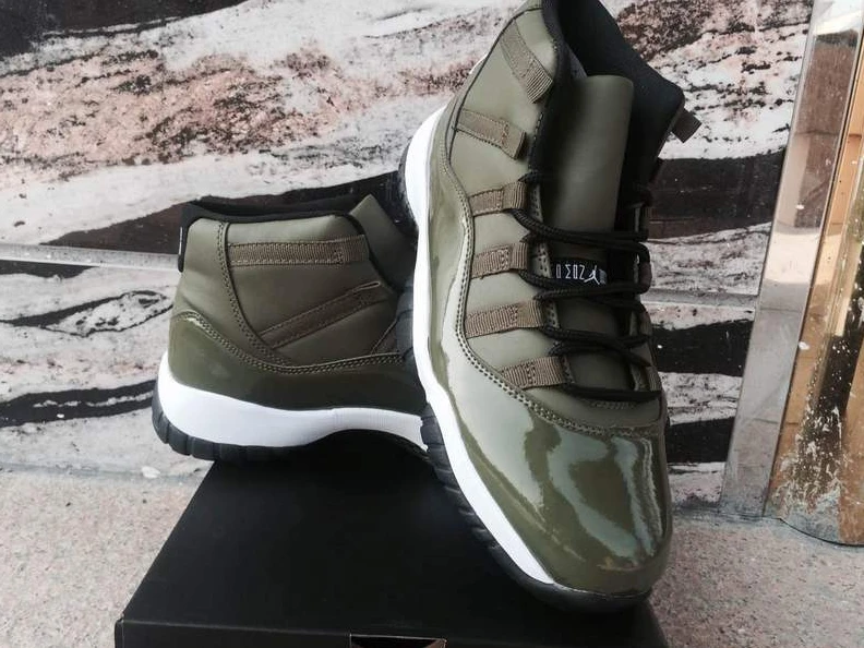 Air Jordan 11 Olive Green-1