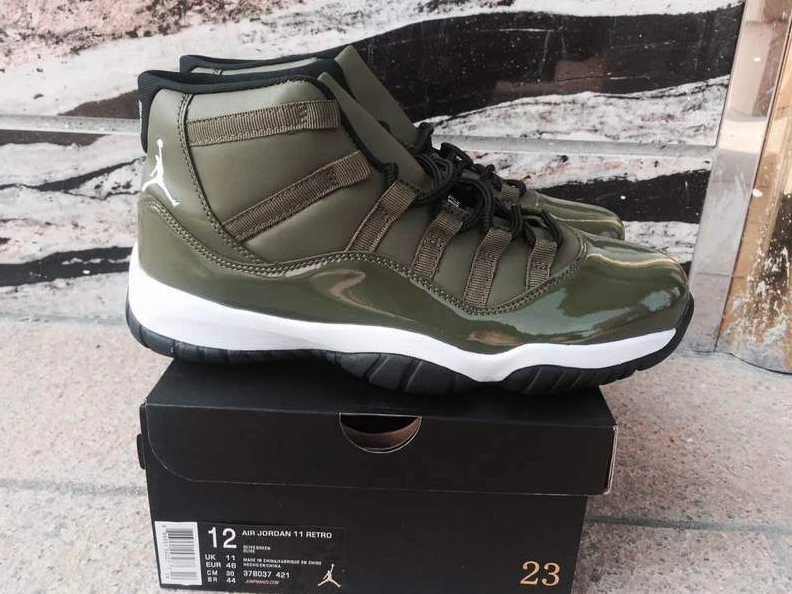Air Jordan 11 Olive Green-1