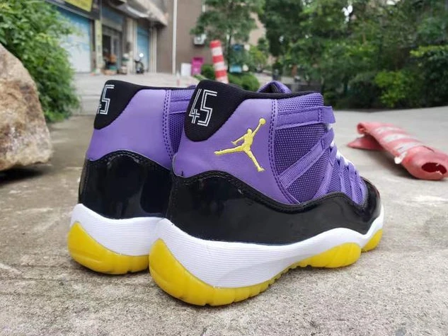Air Jordan 11 Purple Black Yellow-1
