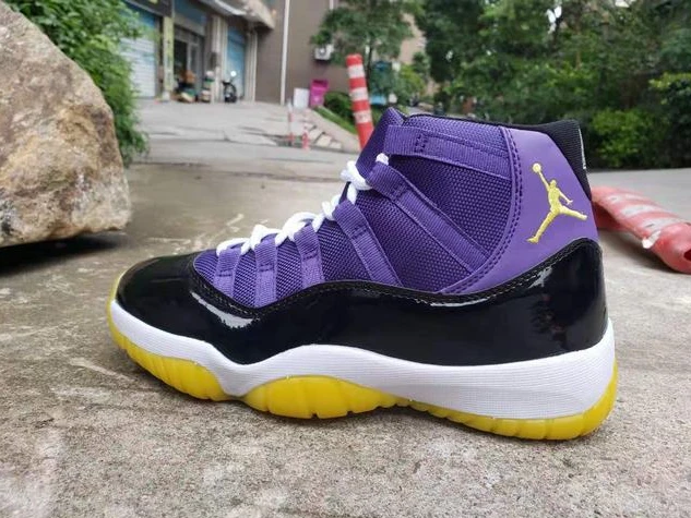 Air Jordan 11 Purple Black Yellow-1