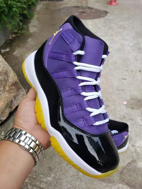 Air Jordan 11 Purple Black Yellow-1