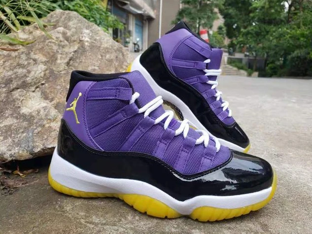 Air Jordan 11 Purple Black Yellow-1