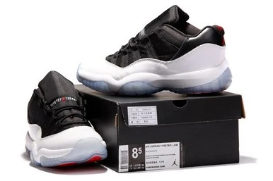 Air Jordan 11 Retro Low White Black Red