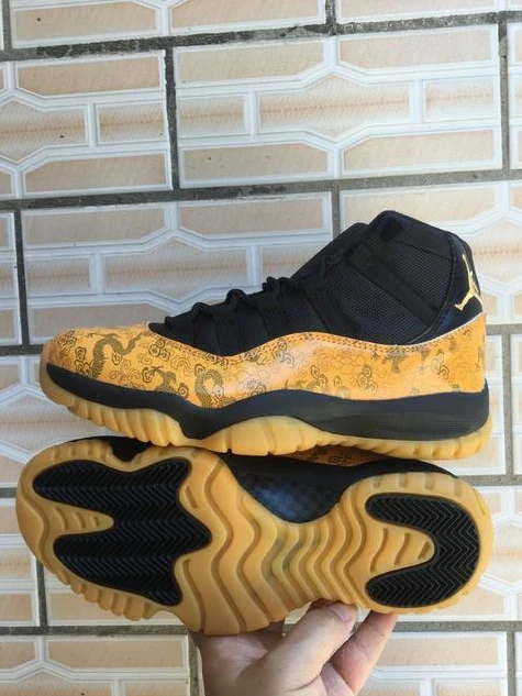 Air Jordan 11 Retro Yellow Dragon Black-1