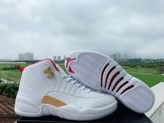 Air Jordan 12  FIBA White Red Black-1