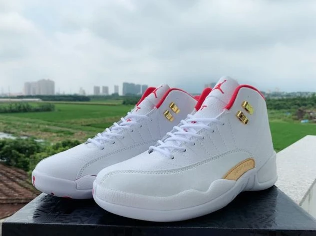 Air Jordan 12  FIBA White Red Black-1